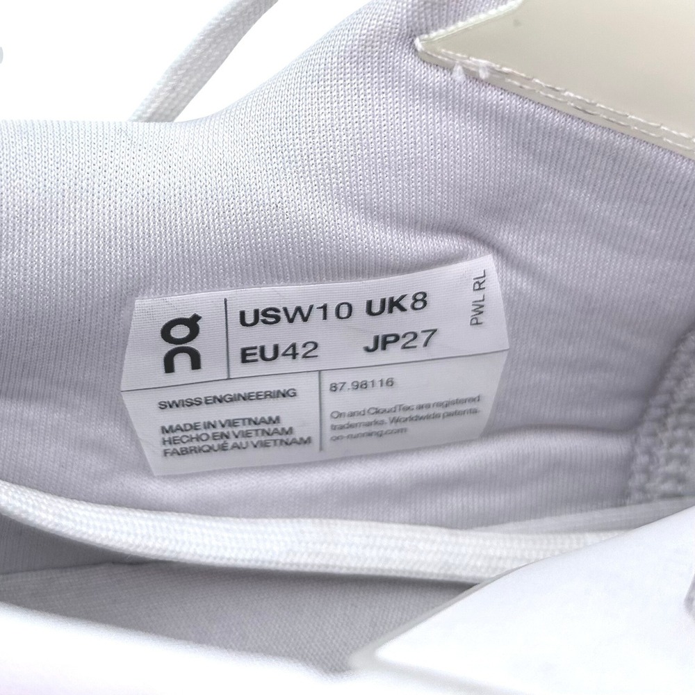 On Clouddrift Womens White Frost Running Walking Shoes 87.98116 US 10 - Picture 7 of 12